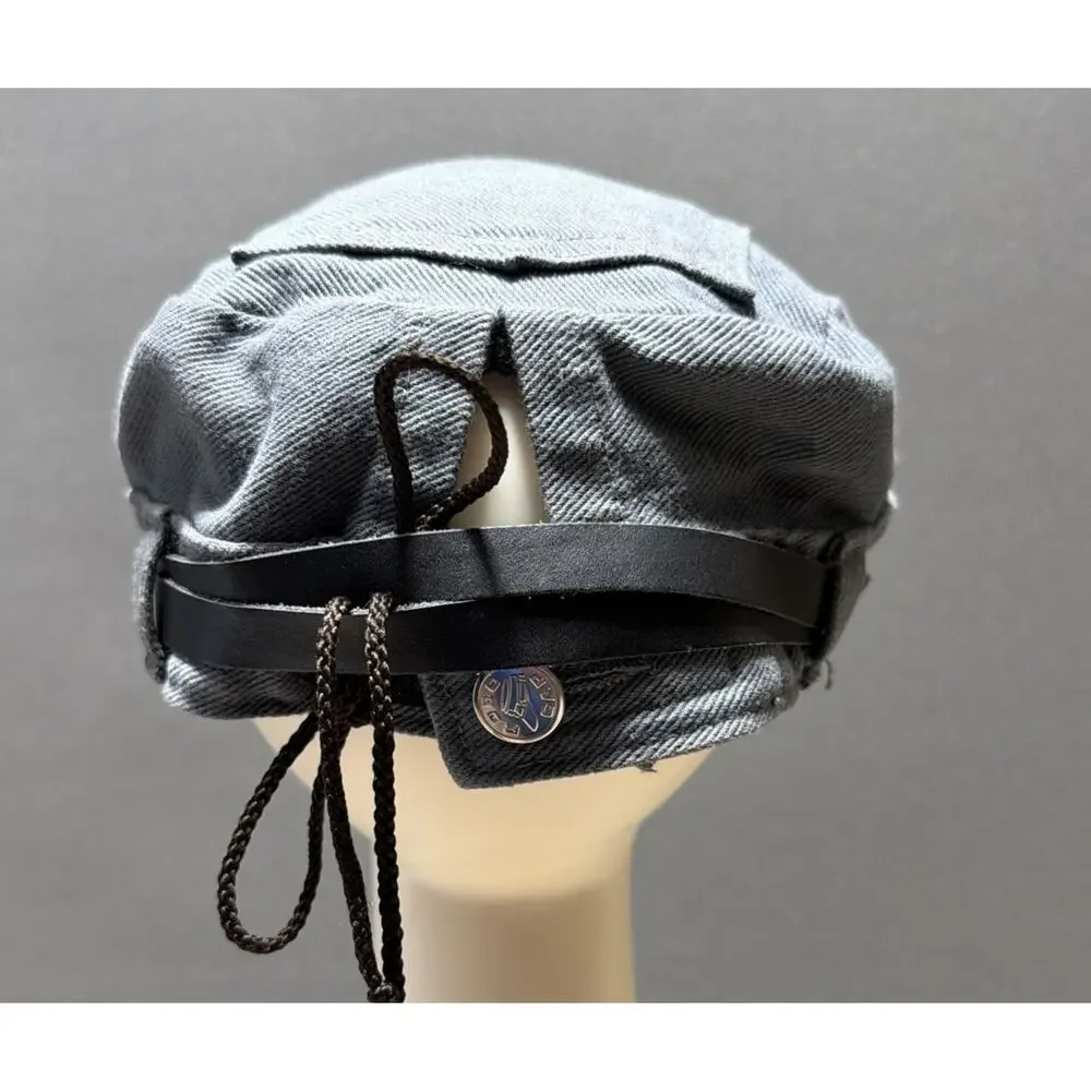 Robo Cap Denim Biker Hat Cap Size M The Road Rag Vintage Unisex With HD Patch